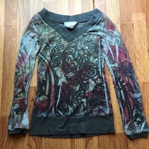 Buckle Printed Sweater